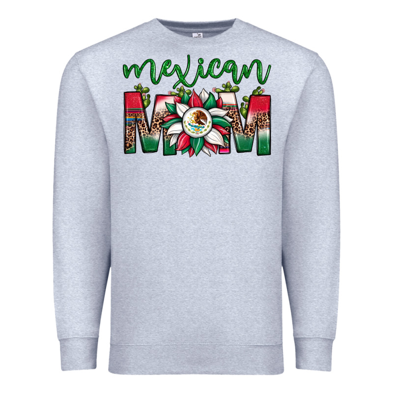 Mexican Flag Sunflower Mom Leopard Premium Sweatshirt by JahusDesignShop | Teevron