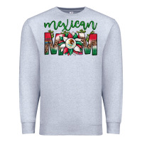 Heather Grey mexican flag sunflower mom leopard Premium Sweatshirt - JahusDesignShop