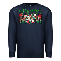 Navy mexican flag sunflower mom leopard Premium Sweatshirt - JahusDesignShop