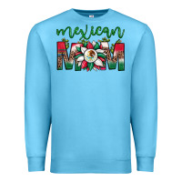 Ocean Blue mexican flag sunflower mom leopard Premium Sweatshirt - JahusDesignShop