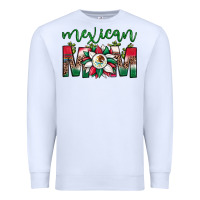 White mexican flag sunflower mom leopard Premium Sweatshirt - JahusDesignShop