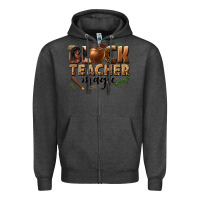 Charcoal Heather black teacher magic melanin Zipper Hoodie - texasbilliewilder