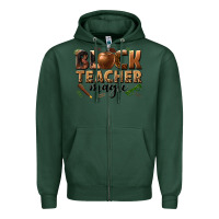 Sports Green black teacher magic melanin Zipper Hoodie - texasbilliewilder