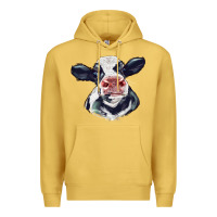 Antique Gold holstein calf face Premium Hoodie - LillyAllenDesigns