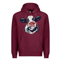 Burgundy holstein calf face Premium Hoodie - LillyAllenDesigns
