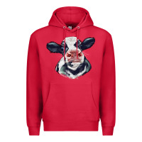 Cardinal holstein calf face Premium Hoodie - LillyAllenDesigns