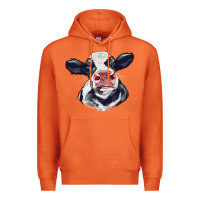 Carrot holstein calf face Premium Hoodie - LillyAllenDesigns