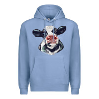 Colony Blue holstein calf face Premium Hoodie - LillyAllenDesigns