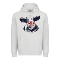 Dove Grey holstein calf face Premium Hoodie - LillyAllenDesigns