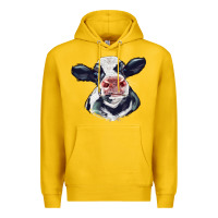 Lemon holstein calf face Premium Hoodie - LillyAllenDesigns