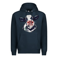 Navy holstein calf face Premium Hoodie - LillyAllenDesigns