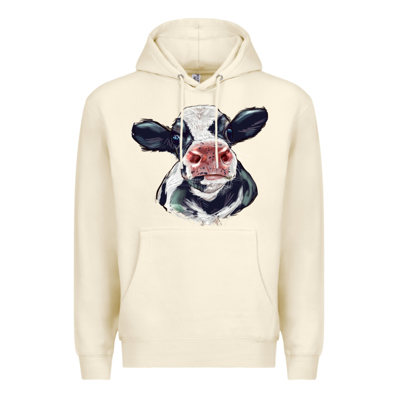Holstein Calf Face Premium Hoodie by LillyAllenDesigns | Teevron