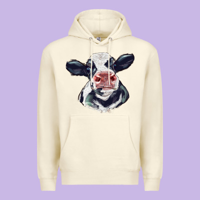 Holstein Calf Face Premium Hoodie Designed By Lillyallendesigns