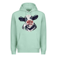Seafoam holstein calf face Premium Hoodie - LillyAllenDesigns