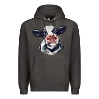 Smoke holstein calf face Premium Hoodie - LillyAllenDesigns