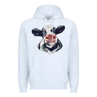 White holstein calf face Premium Hoodie - LillyAllenDesigns