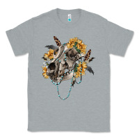 Heather Grey Boho wolf skull Classic Tee - RanaPortraitStore