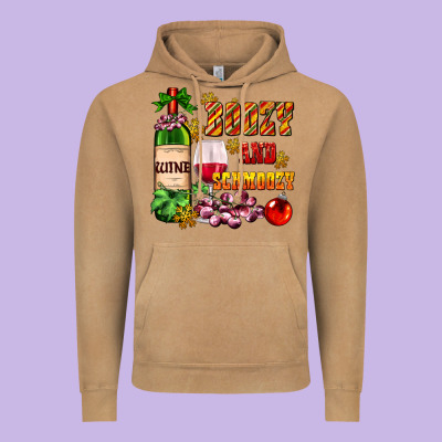 Boozy And Schmoozy Vintage Hoodie Designed By Adodesignshop