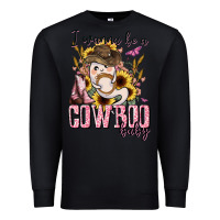 Black i wanna be a cowboo baby halloween Premium Sweatshirt - AdoDesignShop
