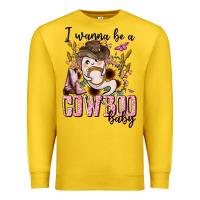 Lemon i wanna be a cowboo baby halloween Premium Sweatshirt - AdoDesignShop