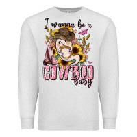 I Wanna Be A Cowboo Baby Halloween Premium Sweatshirt | Teevron