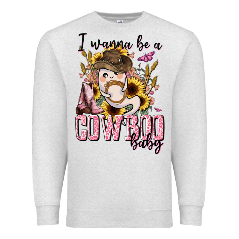 I Wanna Be A Cowboo Baby Halloween Premium Sweatshirt by AdoDesignShop | Teevron