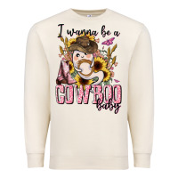 Sandshell i wanna be a cowboo baby halloween Premium Sweatshirt - AdoDesignShop