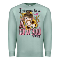 Seafoam i wanna be a cowboo baby halloween Premium Sweatshirt - AdoDesignShop