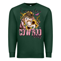 Sports Green i wanna be a cowboo baby halloween Premium Sweatshirt - AdoDesignShop