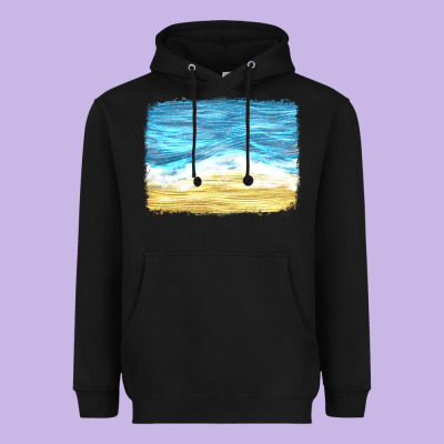 Glitter Beach Background Heavyweight Hoodie Designed By Hra Design Shop