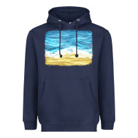 Navy glitter beach background Heavyweight Hoodie - HRA Design Shop
