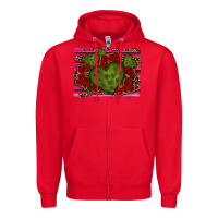 Red Valentine Cactus Heart with Roses Zipper Hoodie - RanaPortraitStore