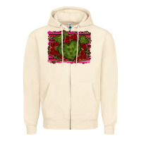 Sandshell Valentine Cactus Heart with Roses Zipper Hoodie - RanaPortraitStore