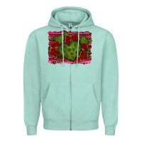 Seafoam Valentine Cactus Heart with Roses Zipper Hoodie - RanaPortraitStore