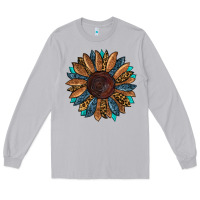 Moon Dust Fall Tooled Leather Sunflower Long Sleeve Tee - RanaPortraitStore