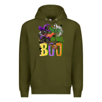Army Green Meow i mean, boo Halloween Premium Hoodie - NancyCooperArtShop