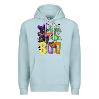 Blue Mist Meow i mean, boo Halloween Premium Hoodie - NancyCooperArtShop