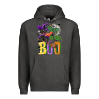 Charcoal Heather Meow i mean, boo Halloween Premium Hoodie - NancyCooperArtShop