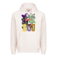 Pale Pink Meow i mean, boo Halloween Premium Hoodie - NancyCooperArtShop
