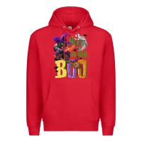 Red Meow i mean, boo Halloween Premium Hoodie - NancyCooperArtShop