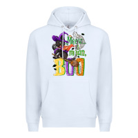 White Meow i mean, boo Halloween Premium Hoodie - NancyCooperArtShop