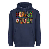 Navy holly jolly Heavyweight Hoodie - FaDigitalArtStudio