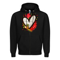 Black fruits and volleyball heart Zipper Hoodie - Zillion Design Studio