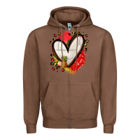 Chestnut fruits and volleyball heart Zipper Hoodie - Zillion Design Studio