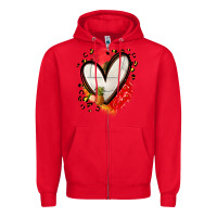 Red fruits and volleyball heart Zipper Hoodie - Zillion Design Studio