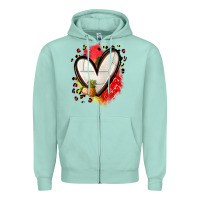 Seafoam fruits and volleyball heart Zipper Hoodie - Zillion Design Studio