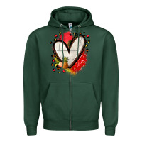 Sports Green fruits and volleyball heart Zipper Hoodie - Zillion Design Studio