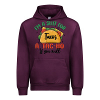 Mauve Wine i'm a slut for tacos a tac ho if you will Urban Hoodie - MaliasSmallBusiness
