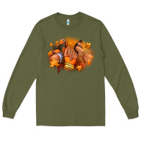 Army Green Fall sneaker and heel afro woman Long Sleeve Tee - RanaPortraitStore