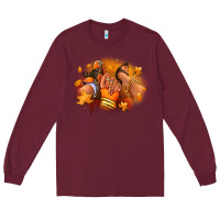 Burgundy Fall sneaker and heel afro woman Long Sleeve Tee - RanaPortraitStore
